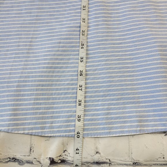 Calvin Klein Woman’s Light blue striped Fit Flare sleeveless cotton dress 8 - Picture 7 of 14